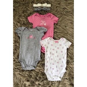*Baby Girls 6-12mth Pink & Gray Princess Set*